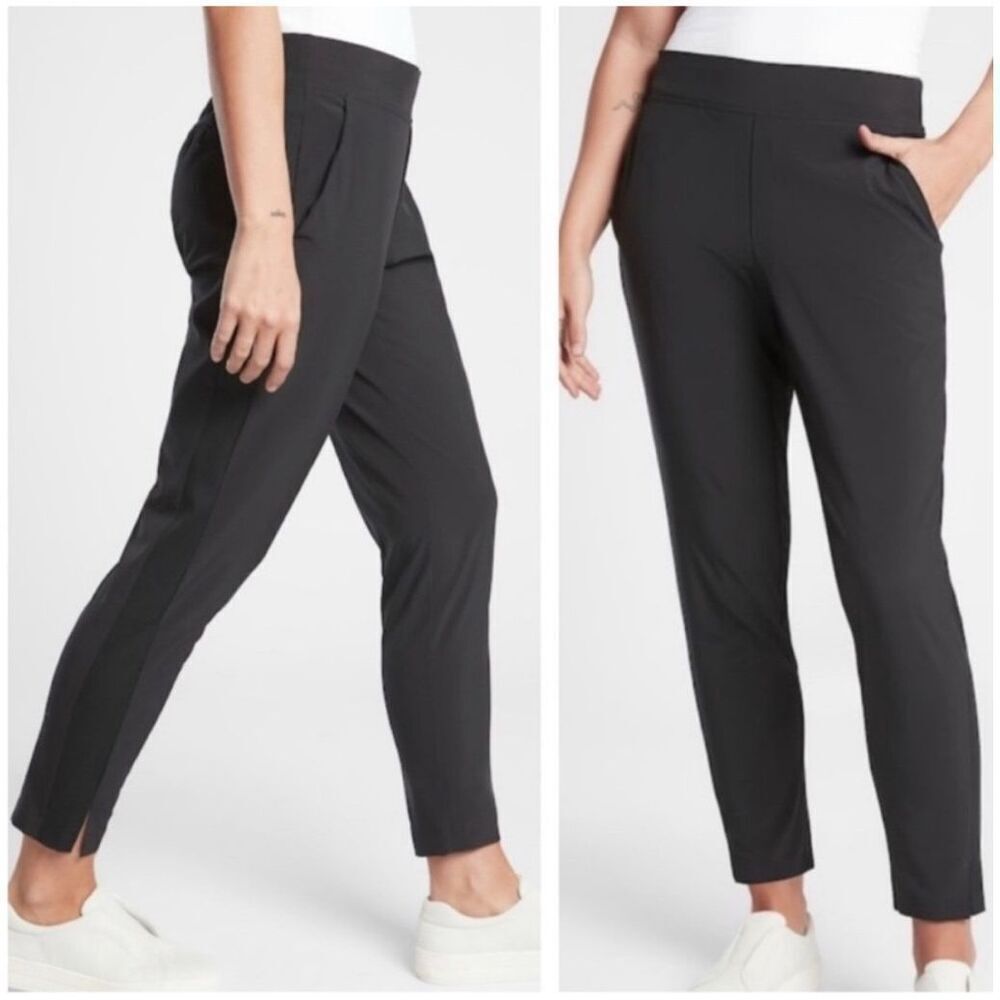 Athleta Brooklyn Mid Rise Ankle Pant Black UPF 40 Size 0